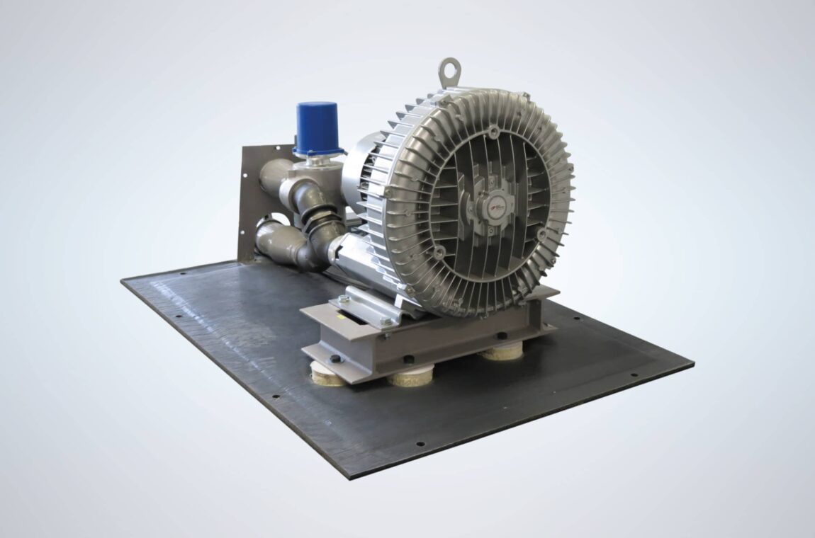 Pneumatic tube system Side channel blower